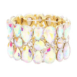 Teardrop Crystal Stretch Evening Bracelet - Madeline Love - Flyclothing LLC