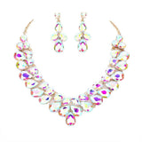 Teardrop Stone Cluster Evening Necklace - Madeline Love - Flyclothing LLC