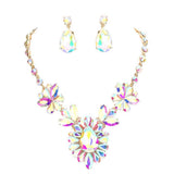 Teardrop Stone Cluster Evening Necklace - Madeline Love - Flyclothing LLC