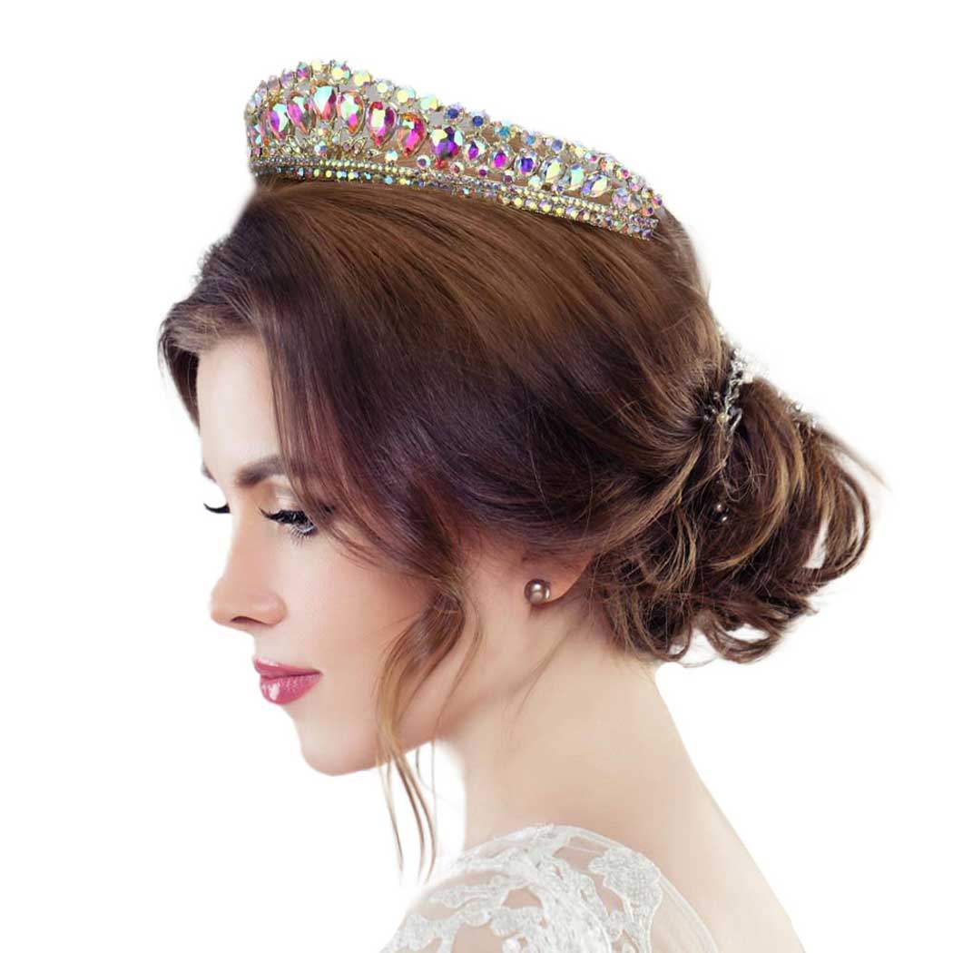 Teardrop Stone Cluster Princess Tiara - Madeline Love - Flyclothing LLC