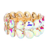 Teardrop Stone Embellished Evening Bracelet - Madeline Love - Flyclothing LLC