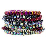 9PCS Faceted Bead Stretch Bracelets - Madeline Love - Flyclothing LLC