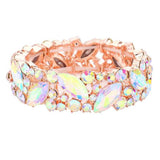 Crystal Glass Marquise Evening Stretch Bracelet - Madeline Love - Flyclothing LLC