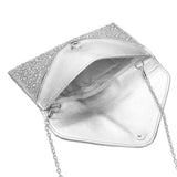 Bling Stone Studded Flap Envelop Evening Clutch Bag / Crossbody Bag - Madeline Love - Flyclothing LLC