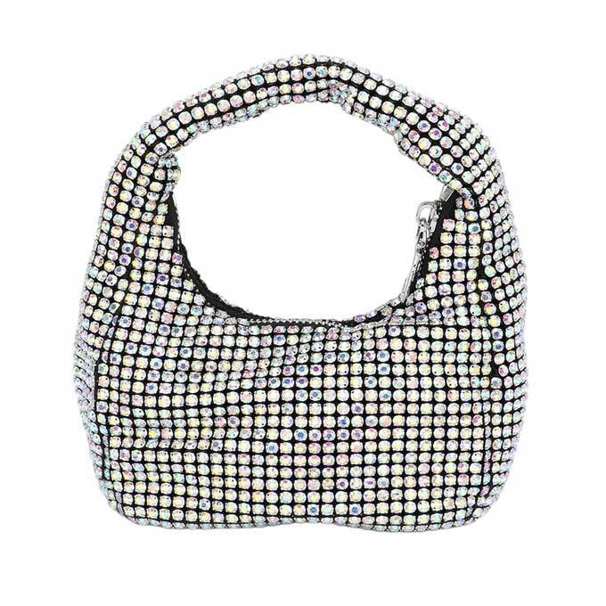 Bling Studded Micro Mini Top Handle Bag - Madeline Love - Flyclothing LLC