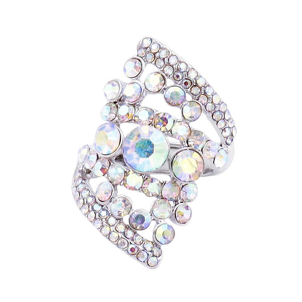 Bubble Stone Cluster Stretch Ring - Madeline Love - Flyclothing LLC