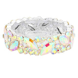 Crystal Glass Marquise Evening Stretch Bracelet - Madeline Love - Flyclothing LLC