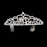 Crystal Rhinestone Happy Birthday Party Tiara - Madeline Love - Flyclothing LLC