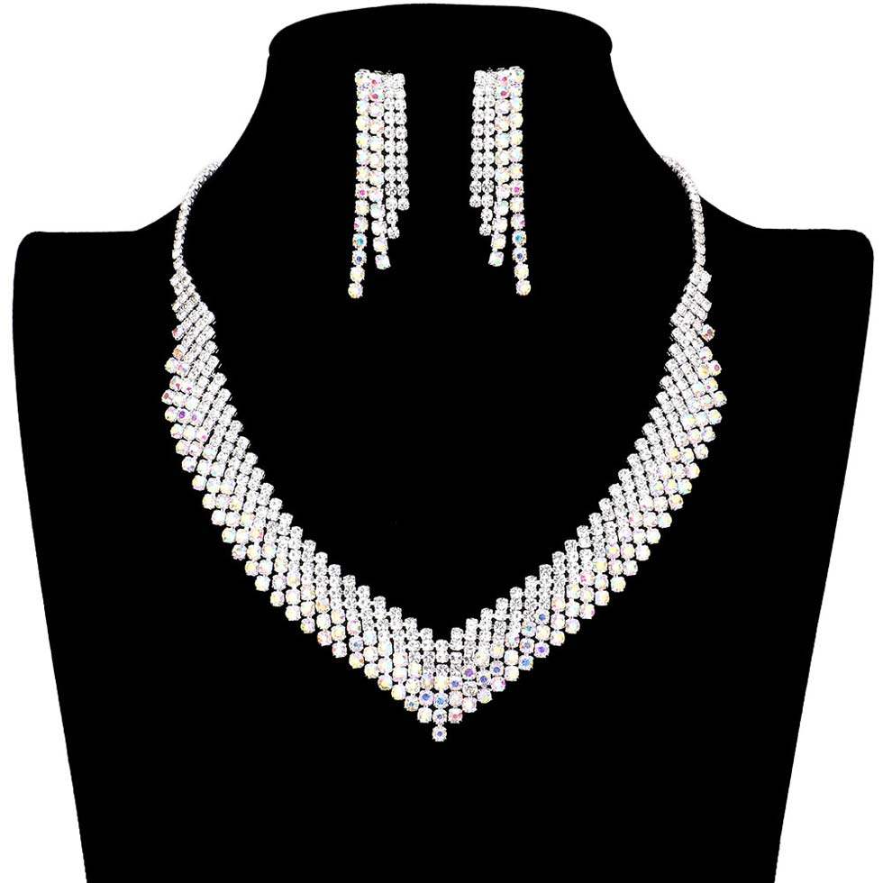 Crystal Rhinestone Pave Necklace - Madeline Love - Flyclothing LLC