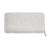 Crystal Rhinestone Pave Zipper Wallet - Madeline Love - Flyclothing LLC