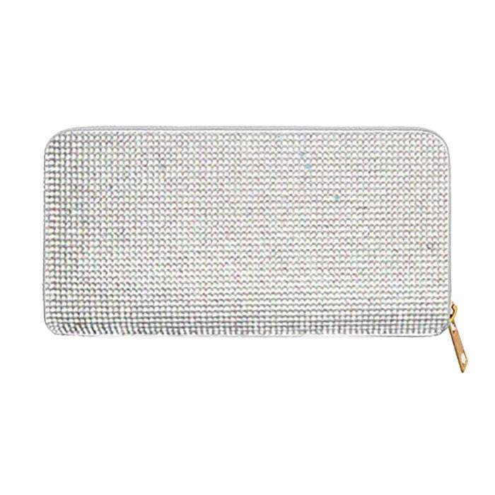 Crystal Rhinestone Pave Zipper Wallet - Madeline Love - Flyclothing LLC