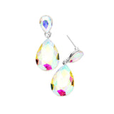 Glass Crystal Teardrop Dangle Earrings - Madeline Love - Flyclothing LLC