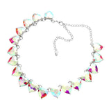 Heart Stone Link Evening Necklace Jewelry Set - Madeline Love - Flyclothing LLC