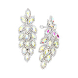 Marquise Crystal Oval Cluster Vine Clip On Earrings - Madeline Love - Flyclothing LLC