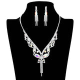 Marquise Round Stone Butterfly Rhinestone Jewelry Set - Madeline Love - Flyclothing LLC