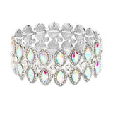 Marquise Stone Accented Stretch Evening Bracelet - Madeline Love - Flyclothing LLC
