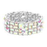 Multi Stone Stretch Evening Bracelet - Madeline Love - Flyclothing LLC