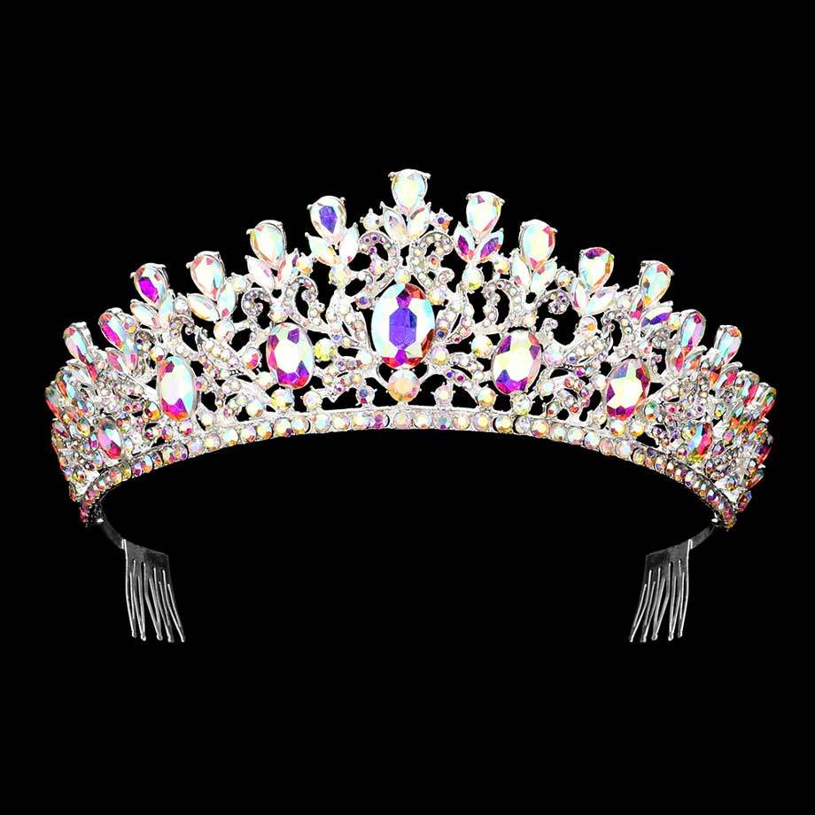 Oval Stone Pointed Princess Tiara - Madeline Love - Flyclothing LLC