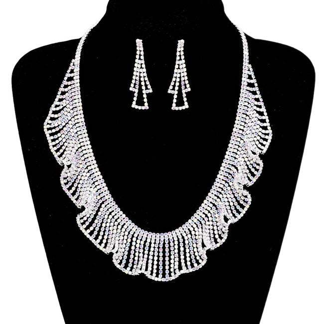 Rhinestone Crystal Bib Necklace - Madeline Love - Flyclothing LLC