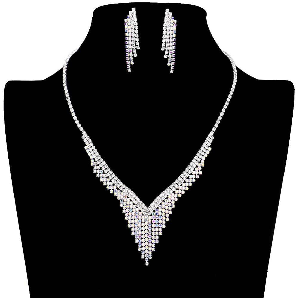 Rhinestone Fringe Necklace - Madeline Love - Flyclothing LLC