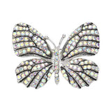 Rhinestone Pave Butterfly Pin Brooch - Madeline Love - Flyclothing LLC