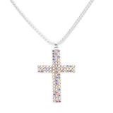 Rhinestone Paved Cross Pendant Jewelry Set - Madeline Love - Flyclothing LLC