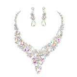 Round Teardrop Stone Accented Evening Necklace - Madeline Love - Flyclothing LLC
