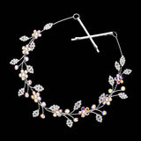 Stone Embellished Flower Cluster Vine Bun Wrap Headpiece - Madeline Love - Flyclothing LLC
