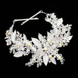 Stone Embellished Leaf Cluster Bun Wrap Headpiece - Madeline Love - Flyclothing LLC