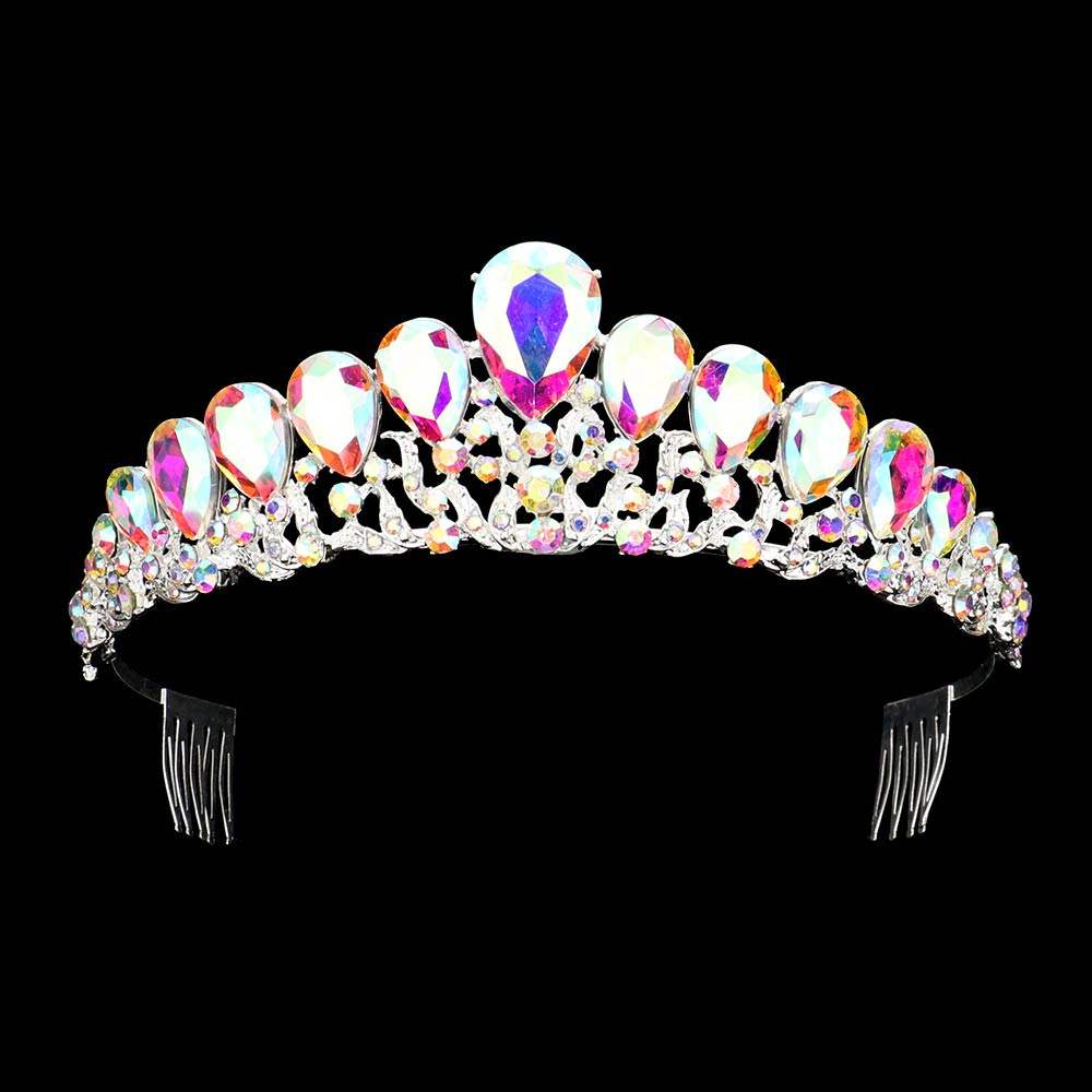 Teardrop Accented Princess Tiara - Madeline Love - Flyclothing LLC