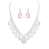 Teardrop Crystal Rhinestone Collar Necklace - Madeline Love - Flyclothing LLC