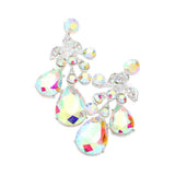 Teardrop Stone Cluster Dangle Evening Earrings - Madeline Love - Flyclothing LLC