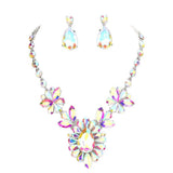 Teardrop Stone Cluster Evening Necklace - Madeline Love - Flyclothing LLC