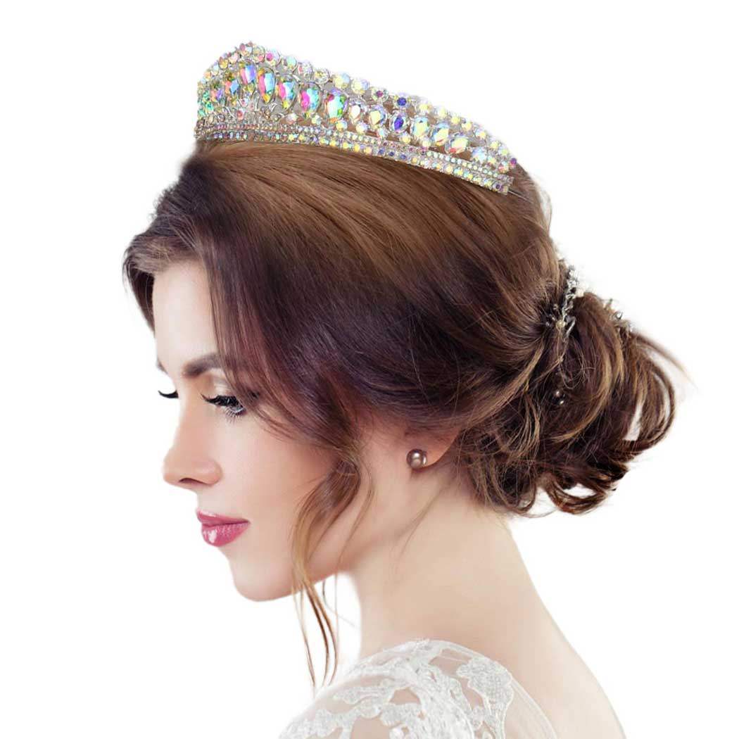 Teardrop Stone Cluster Princess Tiara - Madeline Love - Flyclothing LLC