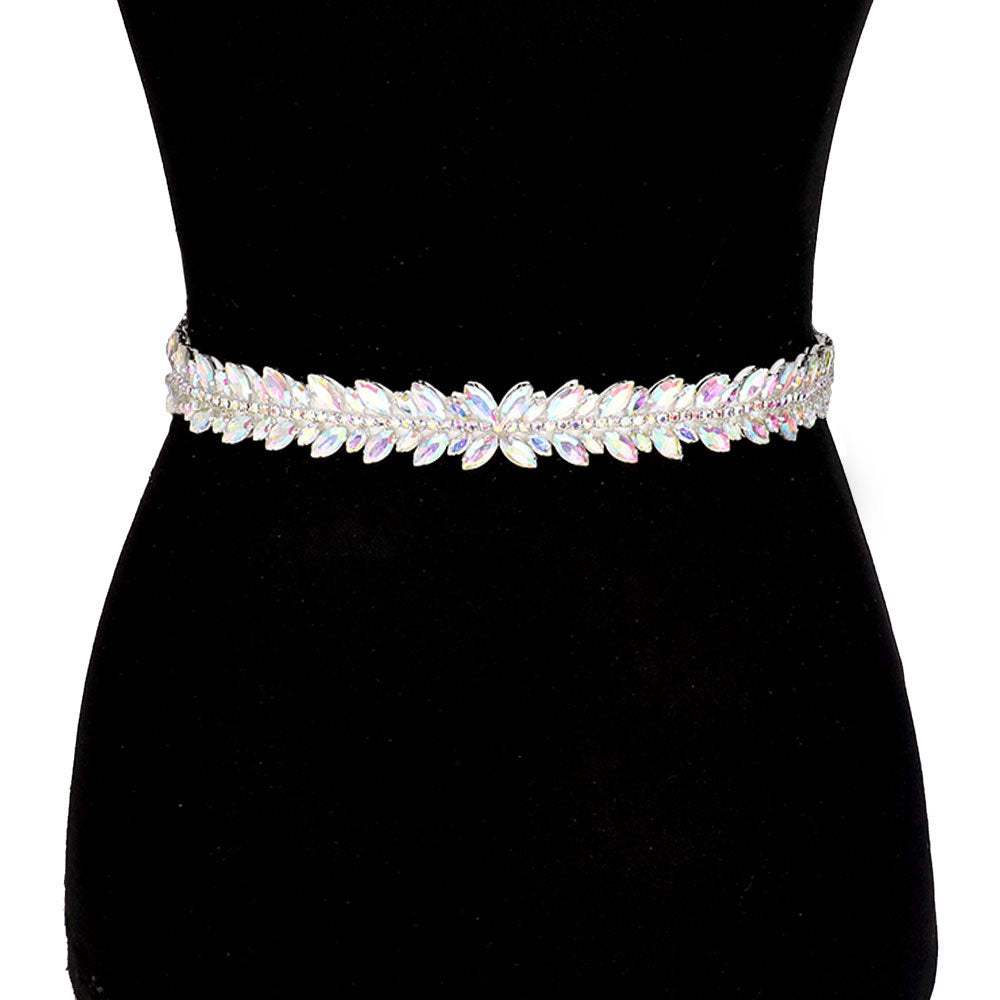 Crystal Sash Ribbon Bridal Wedding Belt Headband - Madeline Love - Flyclothing LLC