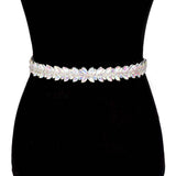 Crystal Sash Ribbon Bridal Wedding Belt Headband - Madeline Love - Flyclothing LLC