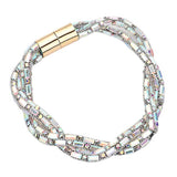 Stone Embellished Twisted Magnetic Bracelet - Madeline Love - Flyclothing LLC