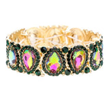 Teardrop Rhinestone Trim Stretch Evening Bracelet - Madeline Love - Flyclothing LLC