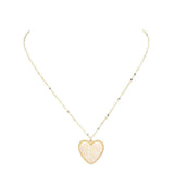 Druzy Heart Pendant Necklace - Madeline Love - Flyclothing LLC