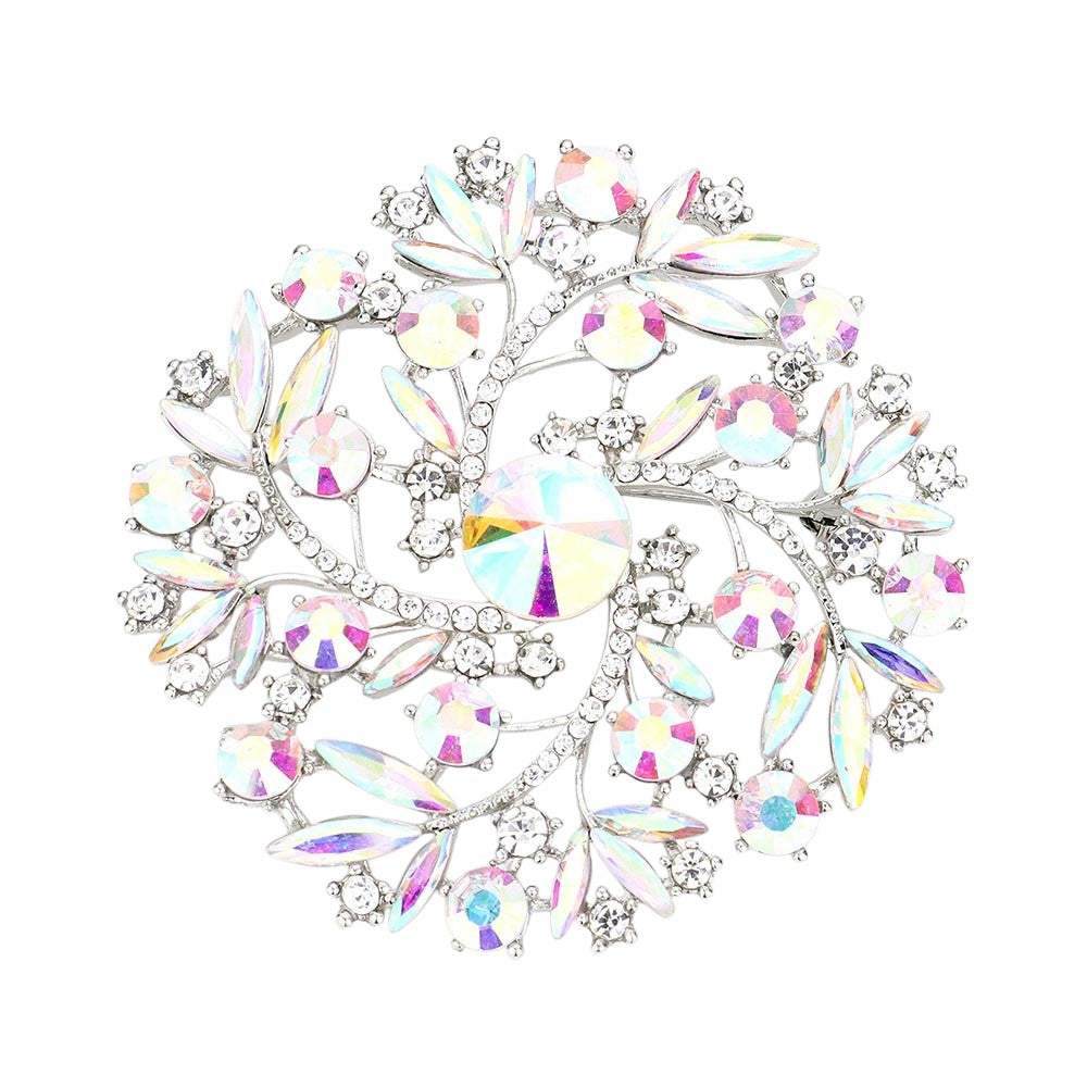 Pearl Rhinestone Embellished Flower Vine Brooch - Madeline Love - Flyclothing LLC