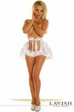 Daisy Corsets White Satin Layered Ruffle Skirt - Daisy Corsets
