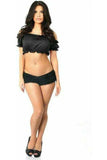 Daisy Corsets Black Short Sleeve Peasant Top - Daisy Corsets - Flyclothing LLC
