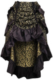 Daisy Corsets Gold/Black Brocade Adjustable High Low Bustle Skirt - Daisy Corsets