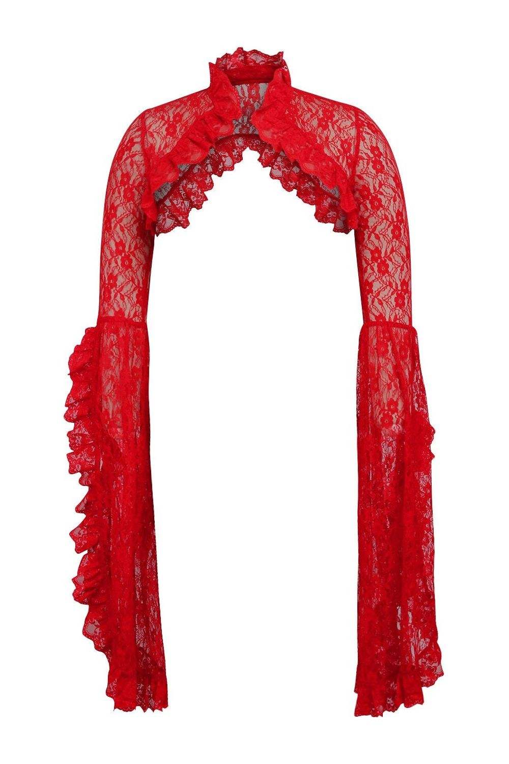 Daisy Corsets Red Lace Shrug Bolero Jacket - Daisy Corsets - Flyclothing LLC