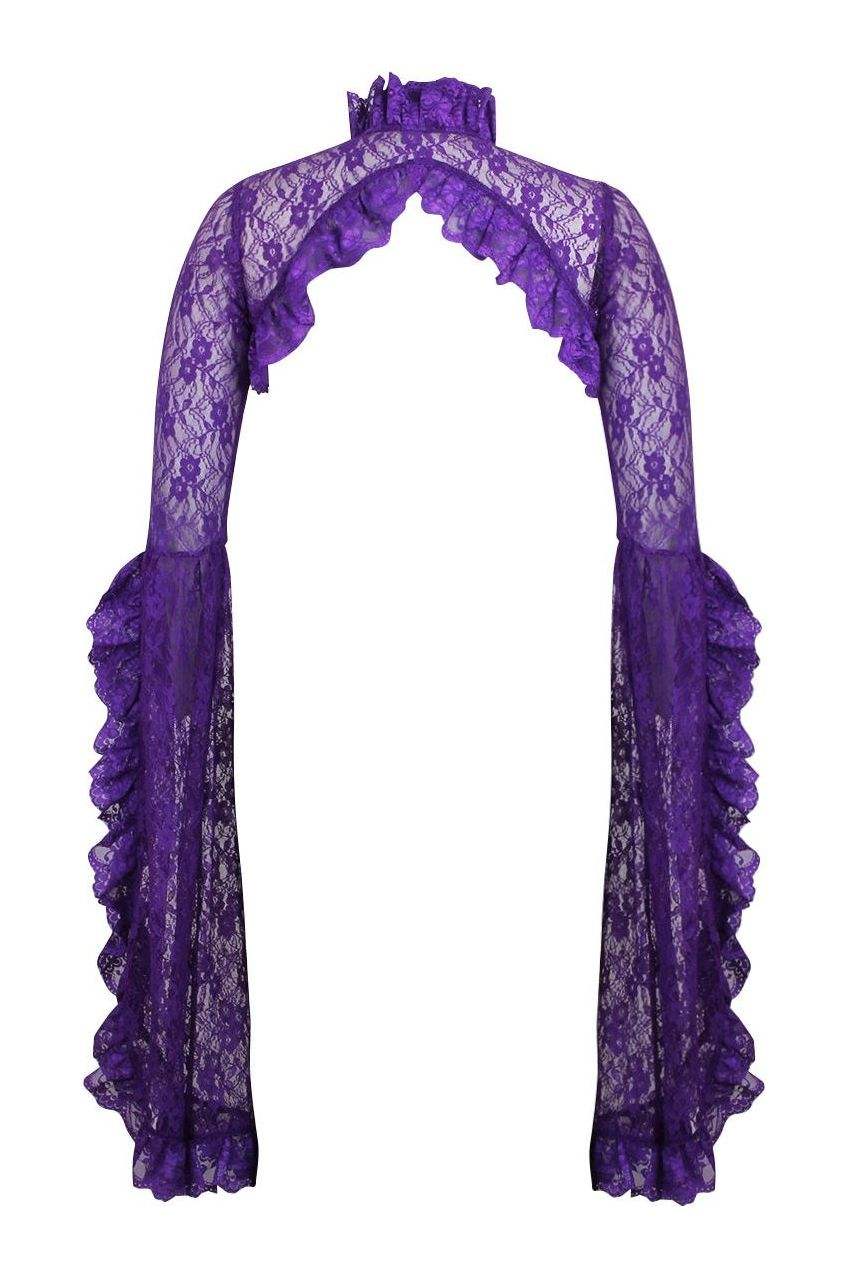 Daisy Corsets Purple Lace Shrug Bolero Jacket - Daisy Corsets - Flyclothing LLC