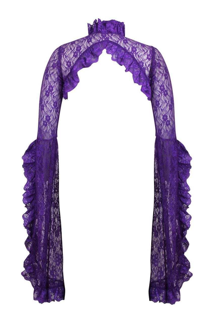 Daisy Corsets Purple Lace Shrug Bolero Jacket - Daisy Corsets - Flyclothing LLC
