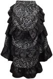 Daisy Corsets Silver/Black Brocade Adjustable High Low Bustle Skirt - Daisy Corsets