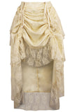 Daisy Corsets Ivory Lace Adjustable High Low Bustle Skirt - Daisy Corsets