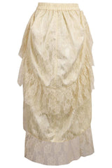 Daisy Corsets Ivory Lace Adjustable High Low Bustle Skirt - Daisy Corsets - Flyclothing LLC
