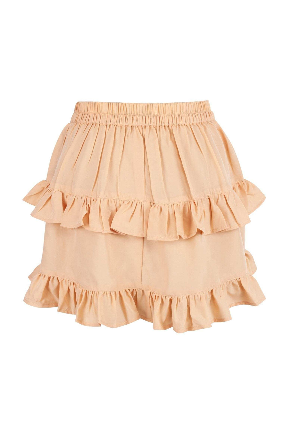 Daisy Corsets Beige Crepe Ruched Bustle Skirt - Daisy Corsets - Flyclothing LLC